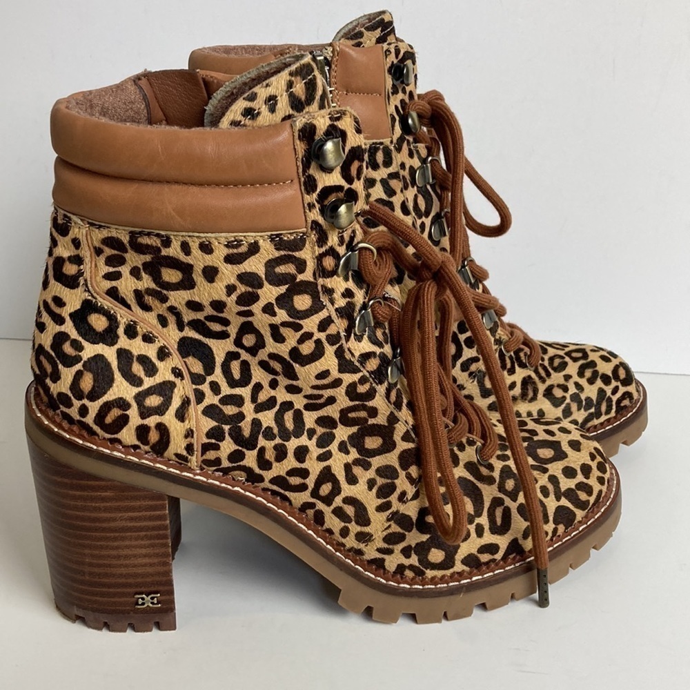 Anthropologie Sam Edelman Sade Lace-Up Hiker Ankle Boots 8.5 Maximalist Mob Wife - Picture 9 of 16